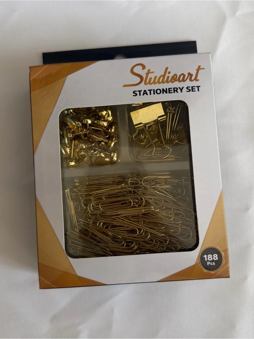 Studioart 188-Piece Gold Tone Stationery & Office Supply Set (NIB)
